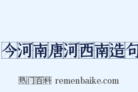 今河南唐河西南造句是什么意思的图片